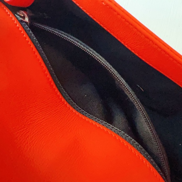 Chanel Patent Quilted Small Coco Shine Flap Orange - Picture 6 of 7